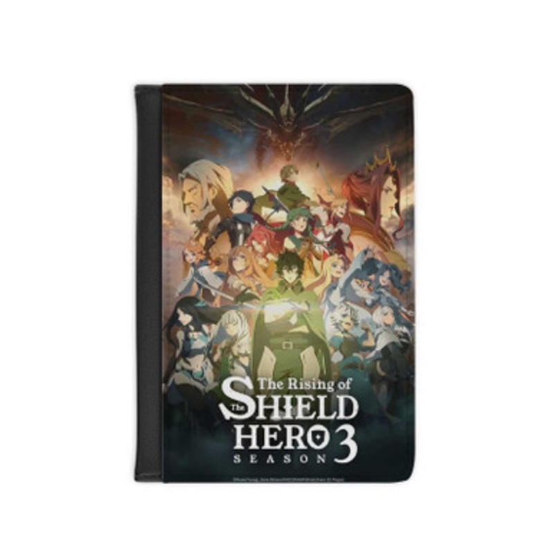 Pastele The Rising of the Shield Hero Season 3 Leather Custom Passport Cover Accessory Gift for Traveler Card Holder and Credit Card ID Holder