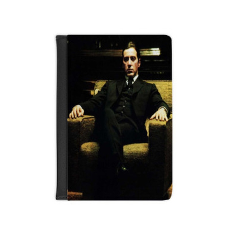 Pastele Al Pacino Leather Custom Passport Cover Accessory Gift for Traveler Card Holder and Credit Card ID Holder
