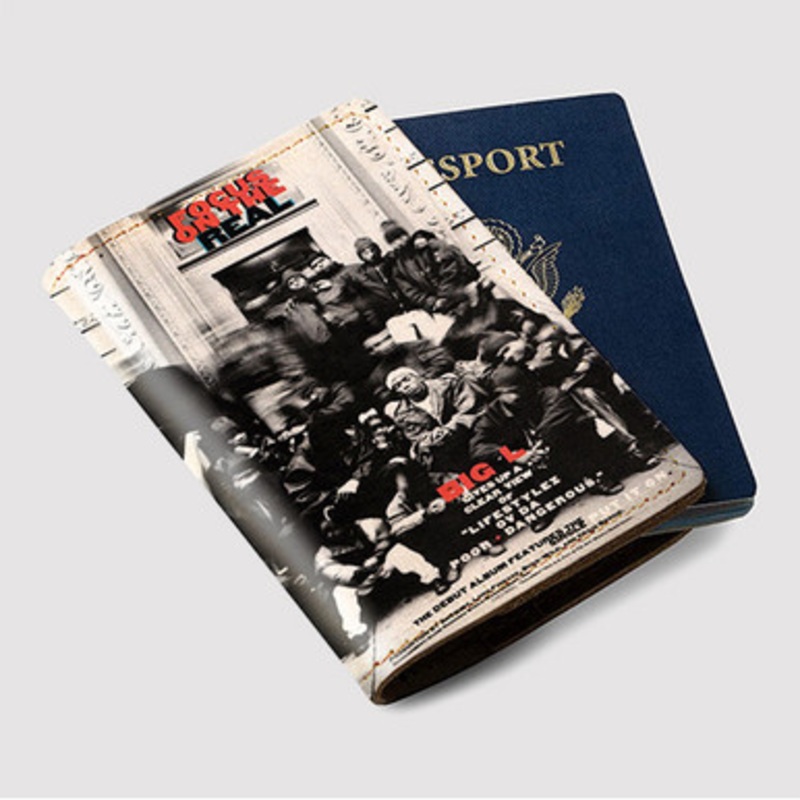 Pastele Big L Focus On The Real Custom Passport Wallet Case With Credit Card Holder Awesome Personalized PU Leather Travel Trip Vacation Baggage Cover
