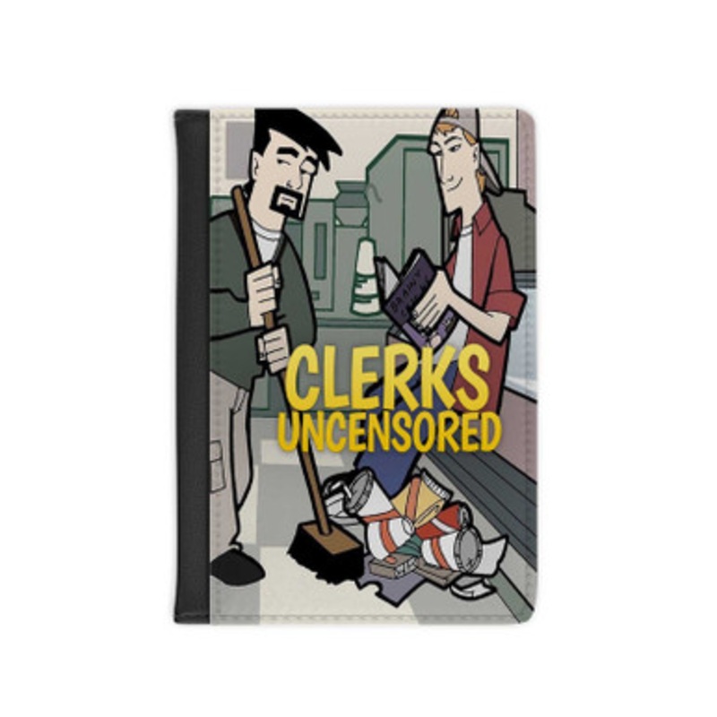 Pastele Clerks Uncensored Leather Custom Passport Cover Accessory Gift for Traveler Card Holder and Credit Card ID Holder