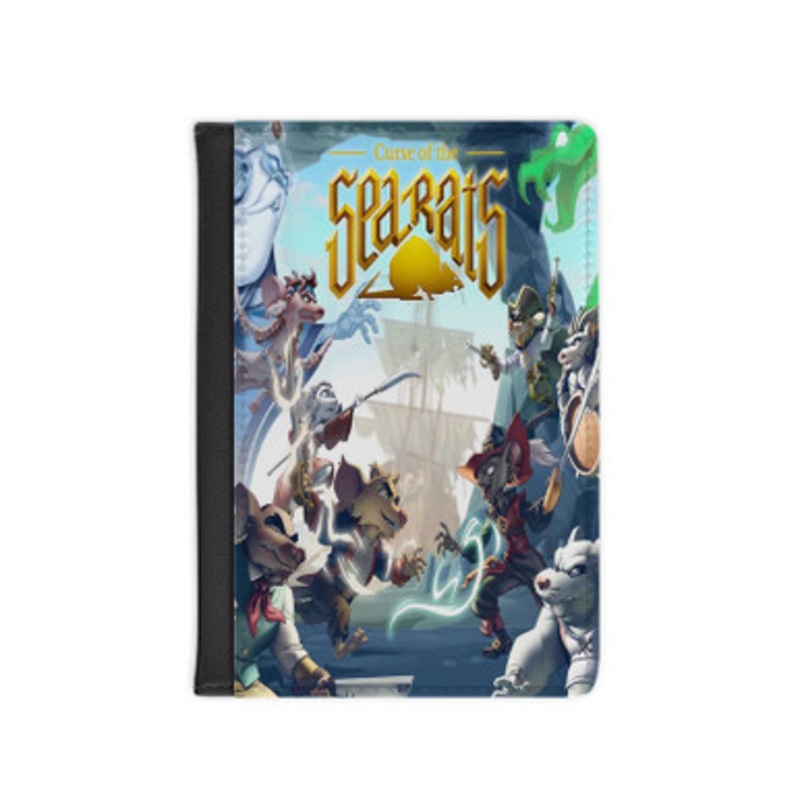 Pastele Curse of the Sea Rats Leather Custom Passport Cover Accessory Gift for Traveler Card Holder and Credit Card ID Holder