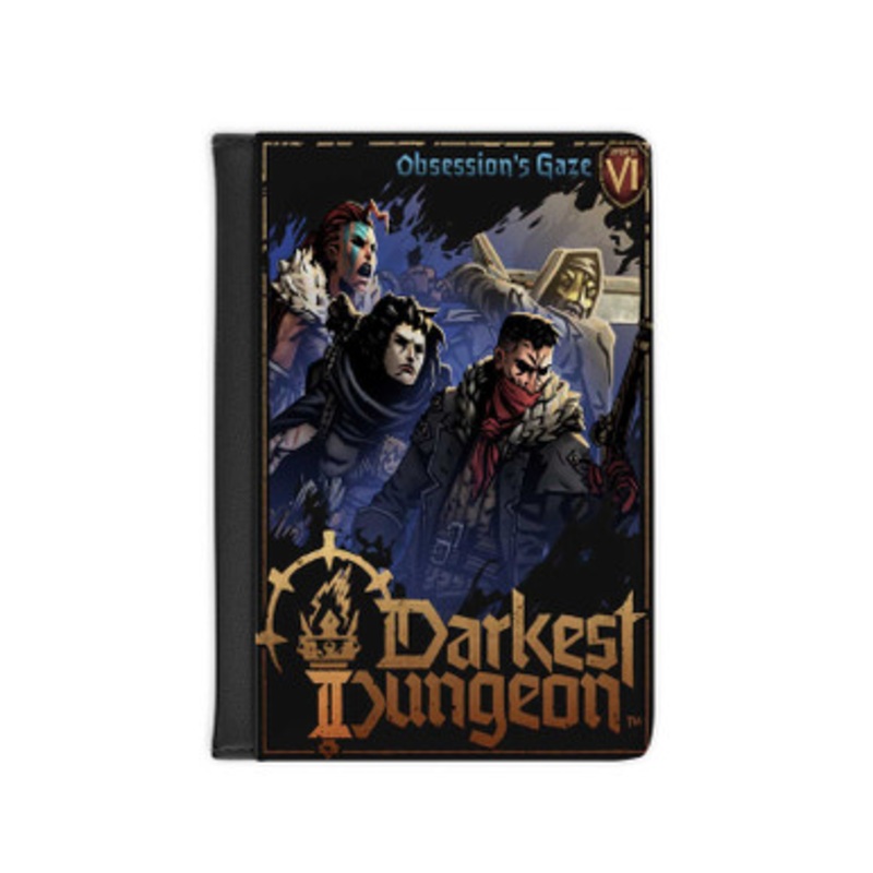 Pastele Darkest Dungeon 2 Leather Custom Passport Cover Accessory Gift for Traveler Card Holder and Credit Card ID Holder