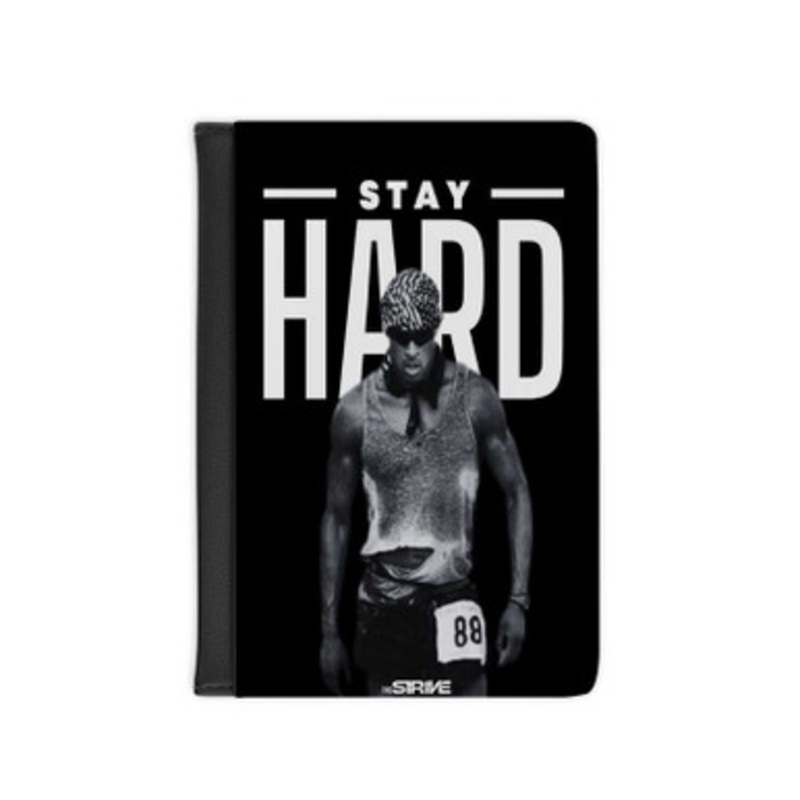 Pastele David Goggins Stay Hard Quotes Leather Custom Passport Cover Accessory Gift for Traveler Card Holder and Credit Card ID Holder