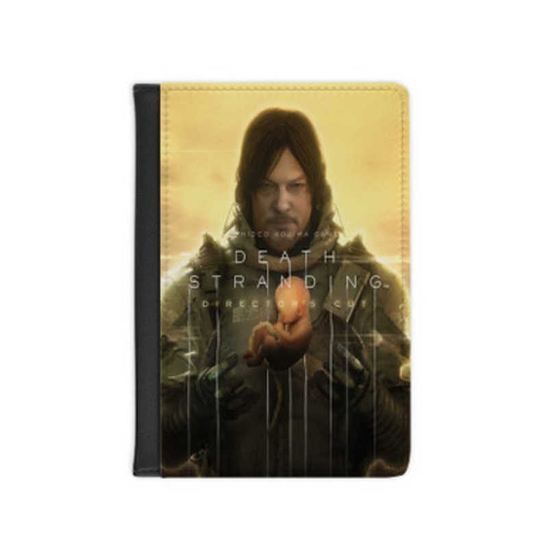 Pastele DEATH STRANDING DIRECTOR S CUT Leather Custom Passport Cover Accessory Gift for Traveler Card Holder and Credit Card ID Holder