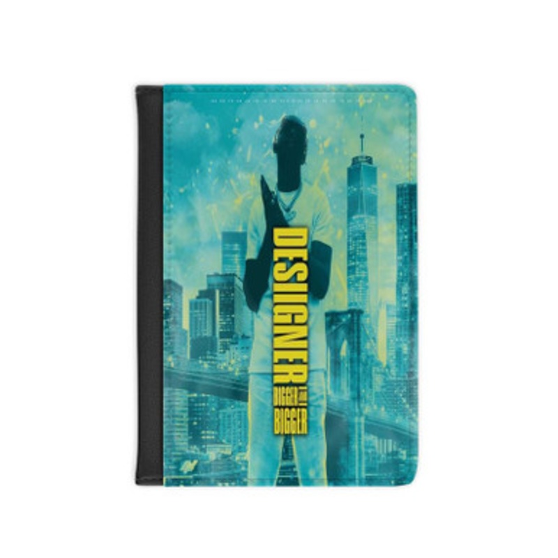 Pastele Desiigner Bigger and Bigger Leather Custom Passport Cover Accessory Gift for Traveler Card Holder and Credit Card ID Holder
