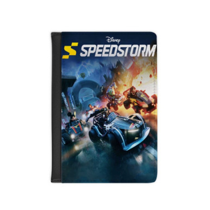 Pastele Disney Speedstorm Leather Custom Passport Cover Accessory Gift for Traveler Card Holder and Credit Card ID Holder