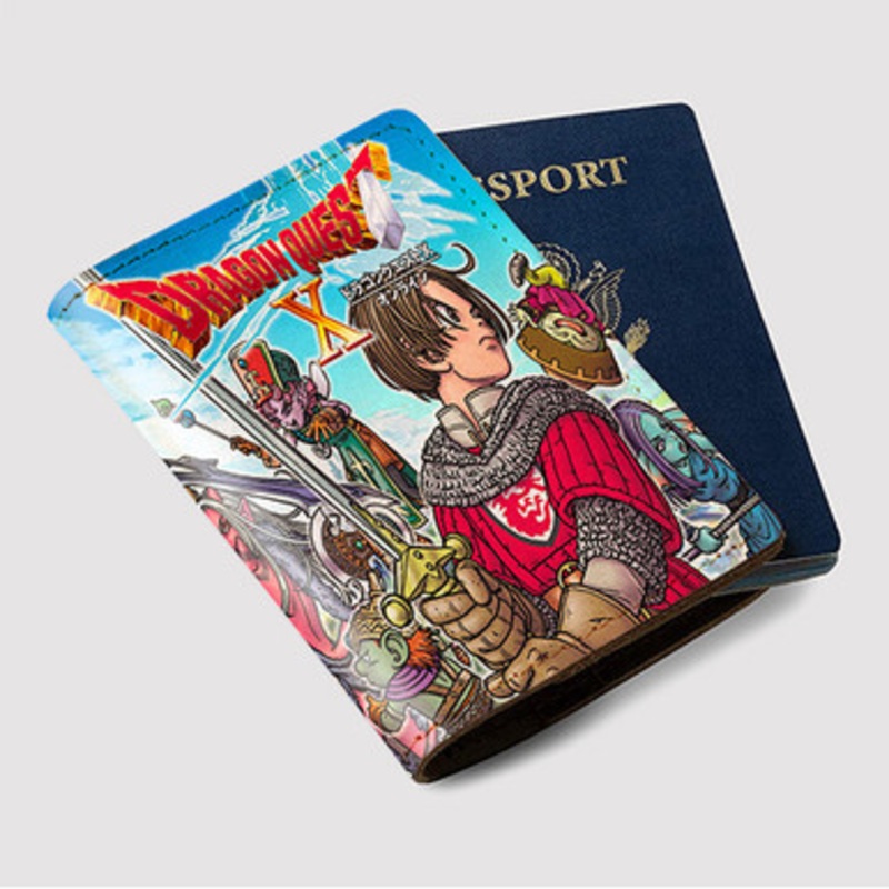 Pastele Dragon Quest X Offline Custom Passport Wallet Case With Credit Card Holder Awesome Personalized PU Leather Travel Trip Vacation Baggage Cover