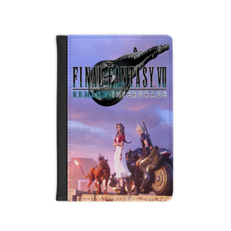 Pastele Final Fantasy VII Remake Intergrade Leather Custom Passport Cover Accessory Gift for Traveler Card Holder and Credit Card ID Holder