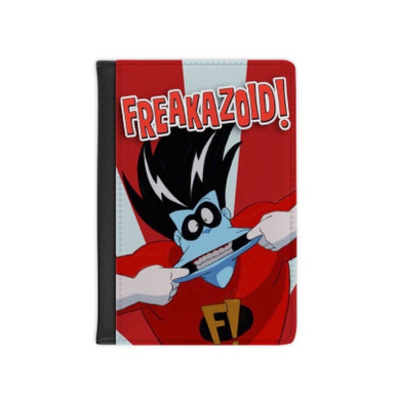 Pastele Freakazoid Leather Custom Passport Cover Accessory Gift for Traveler Card Holder and Credit Card ID Holder