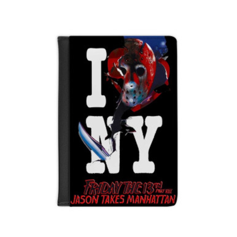 Pastele Friday The 13th 8 Leather Custom Passport Cover Accessory Gift for Traveler Card Holder and Credit Card ID Holder