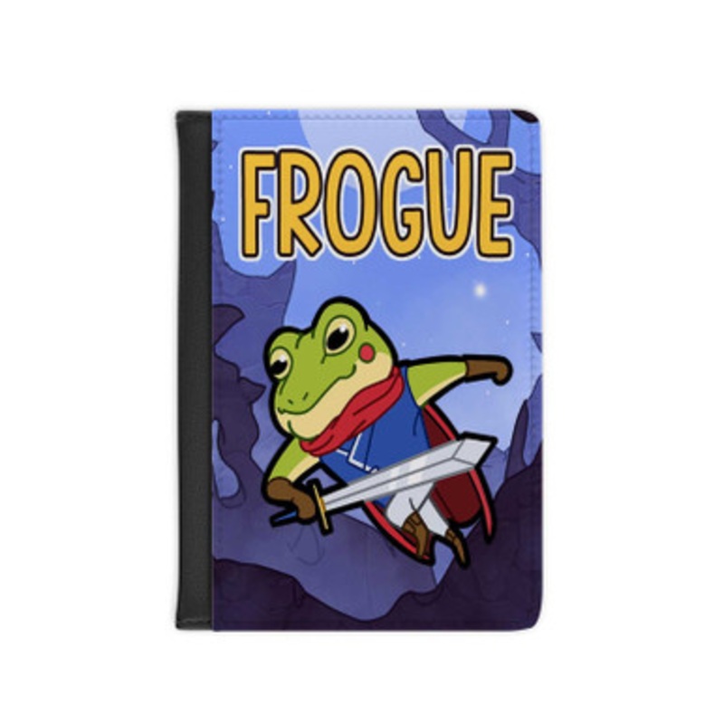Pastele FROGUE Games Leather Custom Passport Cover Accessory Gift for Traveler Card Holder and Credit Card ID Holder