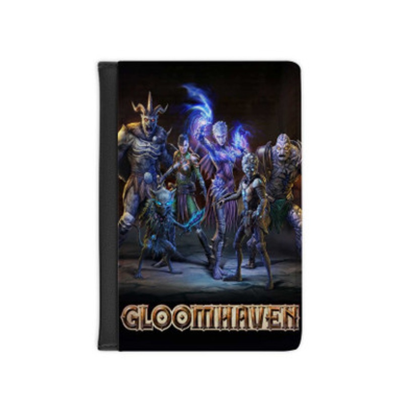 Pastele Gloomhaven Leather Custom Passport Cover Accessory Gift for Traveler Card Holder and Credit Card ID Holder