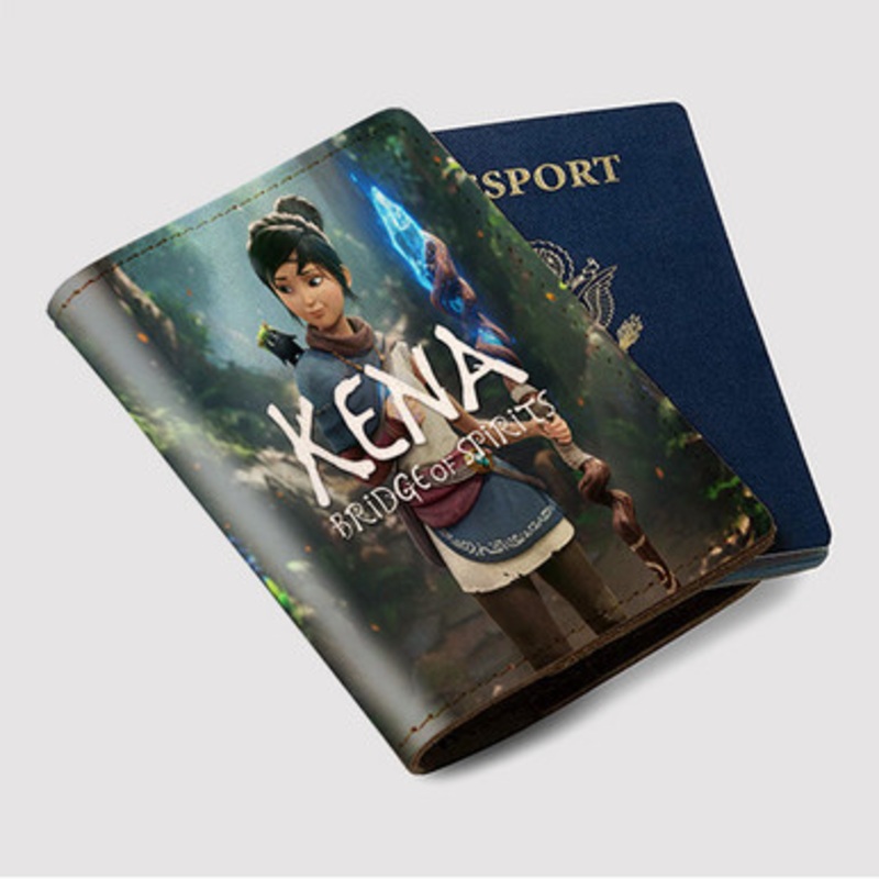 Pastele Kena Bridge of Spirits Custom Passport Wallet Case With Credit Card Holder Awesome Personalized PU Leather Travel Trip Vacation Baggage Cover