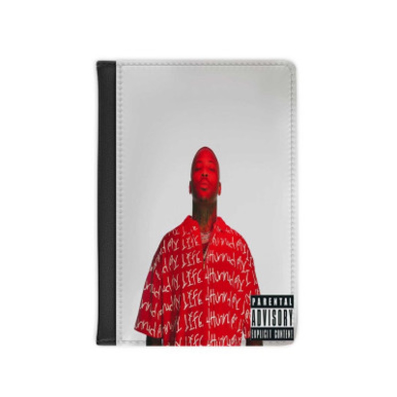 Pastele Lil Wayne My Life 4 Hunnid Leather Custom Passport Cover Accessory Gift for Traveler Card Holder and Credit Card ID Holder