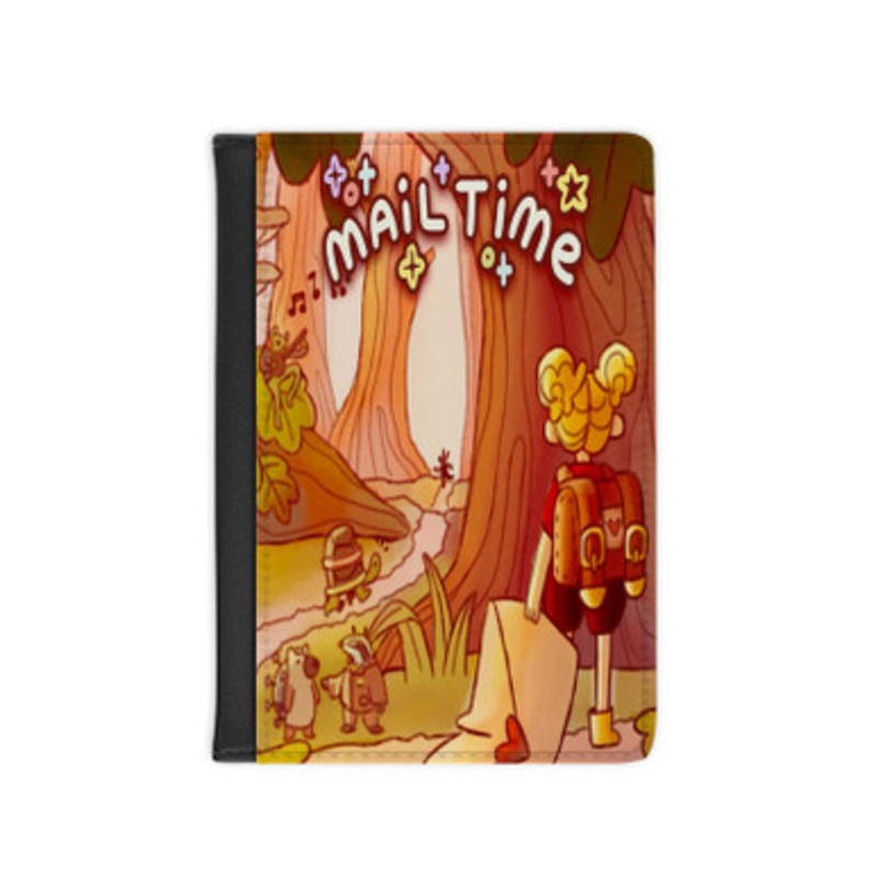 Pastele Mail Time Leather Custom Passport Cover Accessory Gift for Traveler Card Holder and Credit Card ID Holder