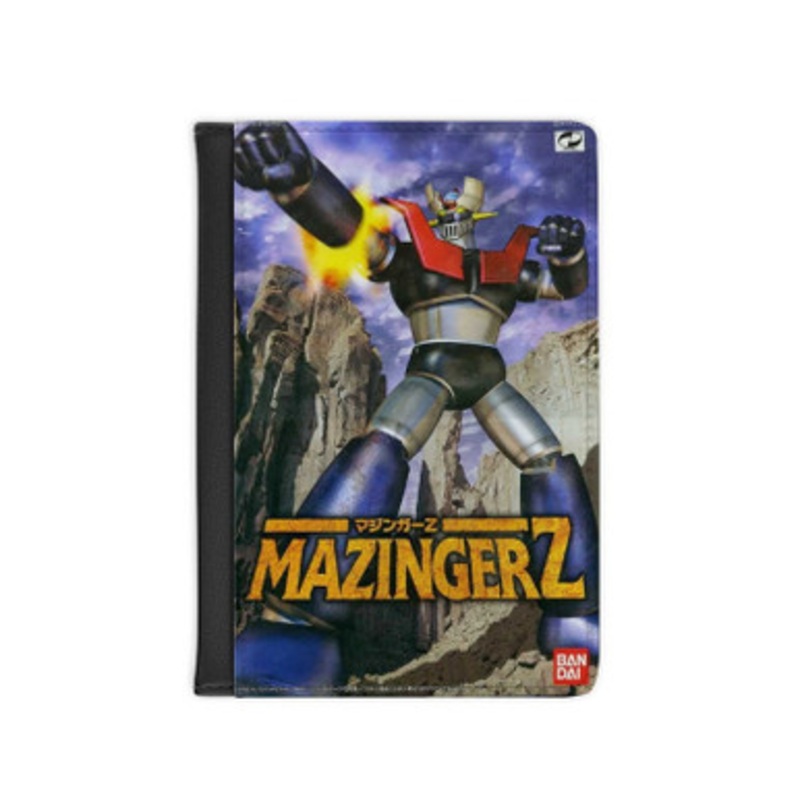 Pastele Mazinger Z Game Leather Custom Passport Cover Accessory Gift for Traveler Card Holder and Credit Card ID Holder