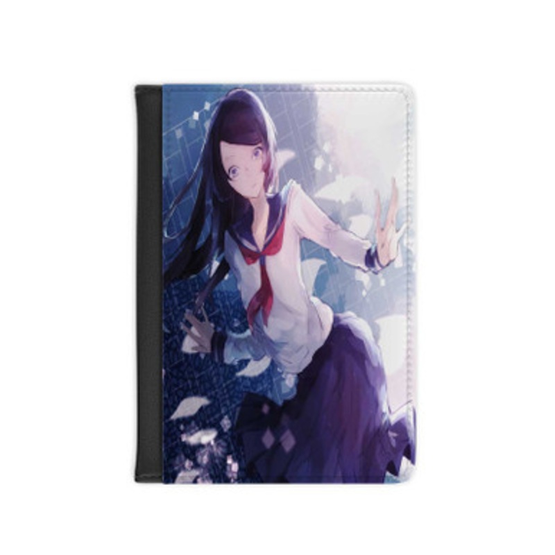 Pastele Naomi Tanizaki Bungou Stray Dogs Leather Custom Passport Cover Accessory Gift for Traveler Card Holder and Credit Card ID Holder