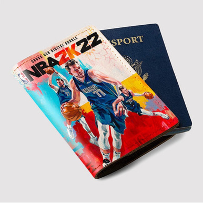 Pastele NBA 2k22 Custom Passport Wallet Case With Credit Card Holder Awesome Personalized PU Leather Travel Trip Vacation Baggage Cover