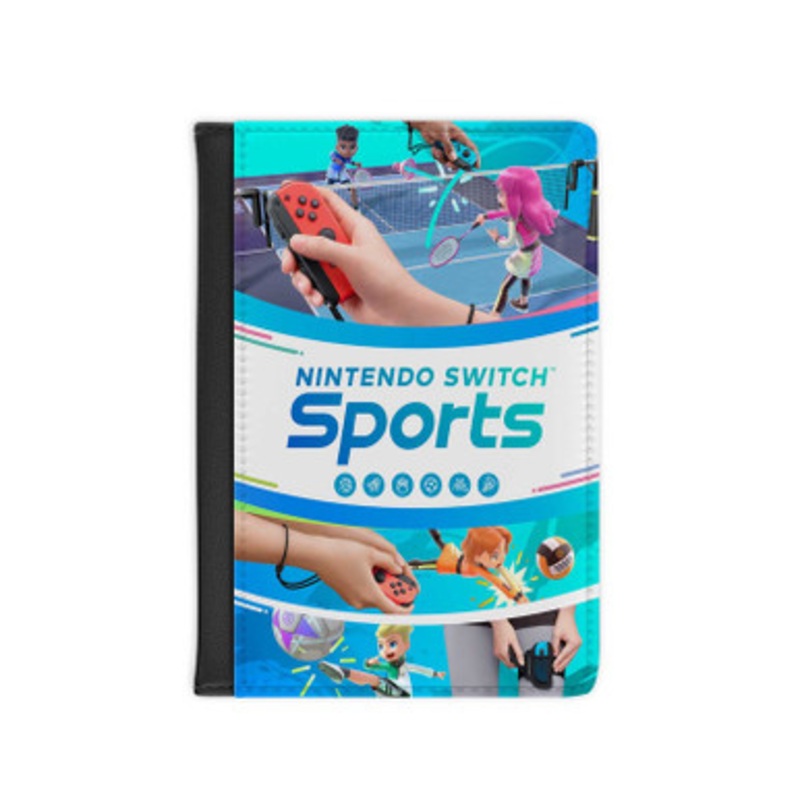 Pastele Nintendo Switch Sports Leather Custom Passport Cover Accessory Gift for Traveler Card Holder and Credit Card ID Holder