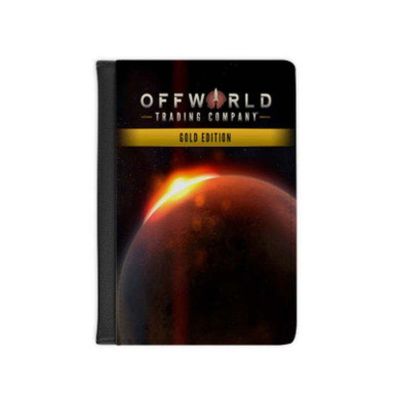 Pastele Offworld Trading Company Gold Edition Leather Custom Passport Cover Accessory Gift for Traveler Card Holder and Credit Card ID Holder