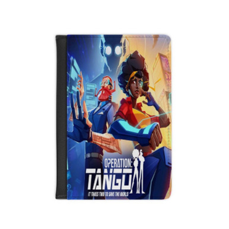 Pastele Operation Tango Leather Custom Passport Cover Accessory Gift for Traveler Card Holder and Credit Card ID Holder