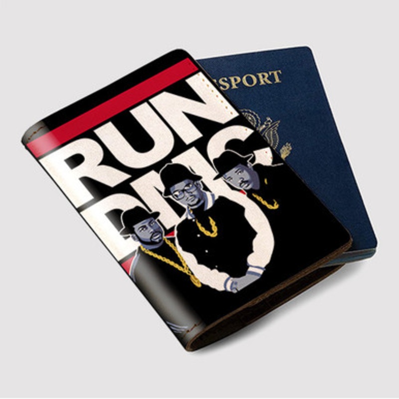 Pastele Run DMC Custom Passport Wallet Case With Credit Card Holder Awesome Personalized PU Leather Travel Trip Vacation Baggage Cover