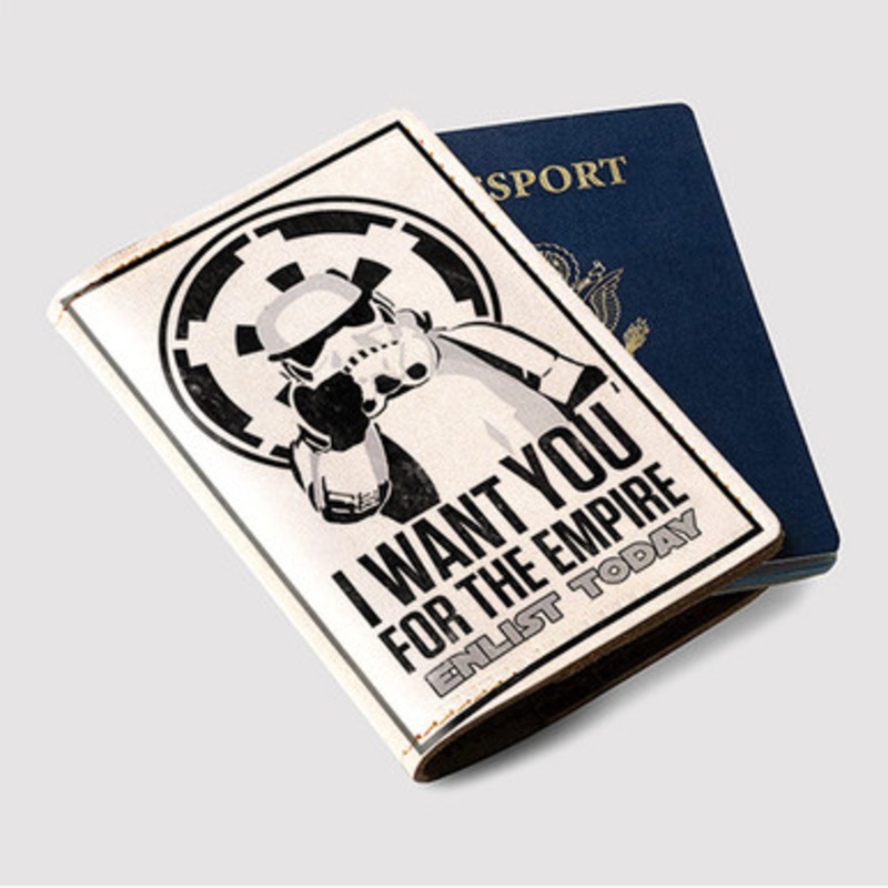 Pastele Storntrooper Star Wars I Want You Custom Passport Wallet Case With Credit Card Holder Awesome Personalized PU Leather Travel Trip Vacation Baggage Cover