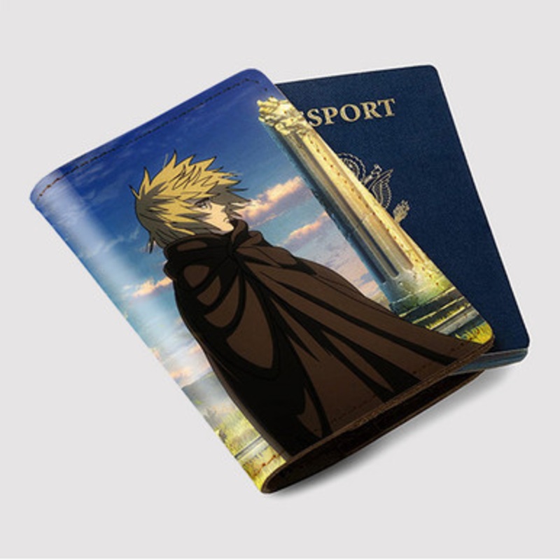 Pastele Thorfinn Karlsefni Vinland Saga Custom Passport Wallet Case With Credit Card Holder Awesome Personalized PU Leather Travel Trip Vacation Baggage Cover