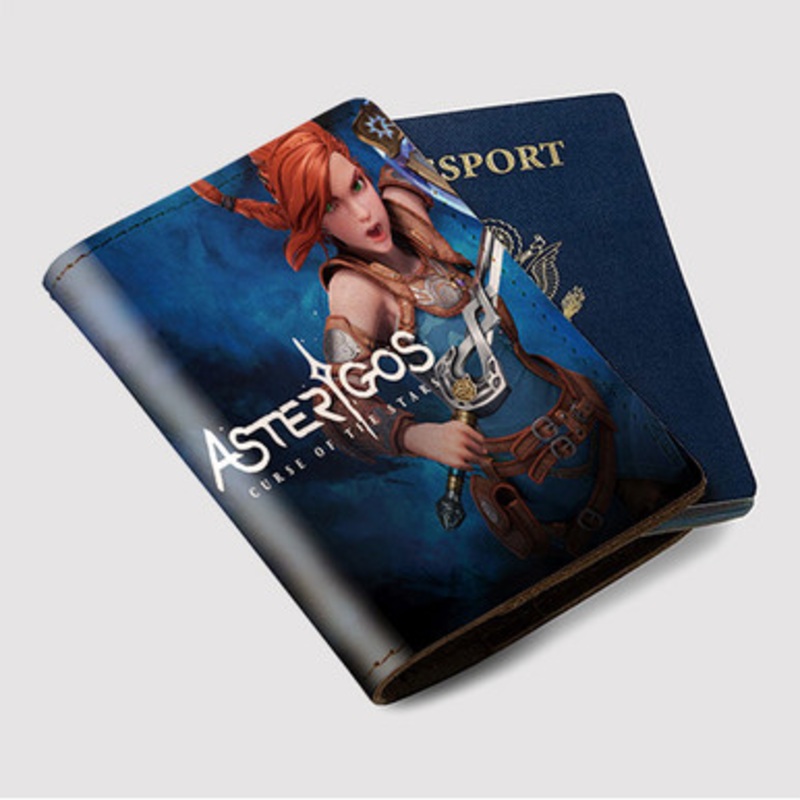 Pastele Asterigos Curse Of The Stars Custom Passport Wallet Case With Credit Card Holder Awesome Personalized PU Leather Travel Trip Vacation Baggage Cover