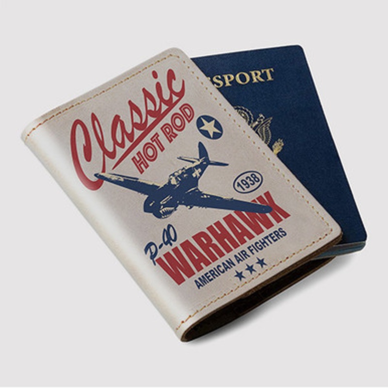 Pastele Classic P40 Warhawk Custom Passport Wallet Case With Credit Card Holder Awesome Personalized PU Leather Travel Trip Vacation Baggage Cover