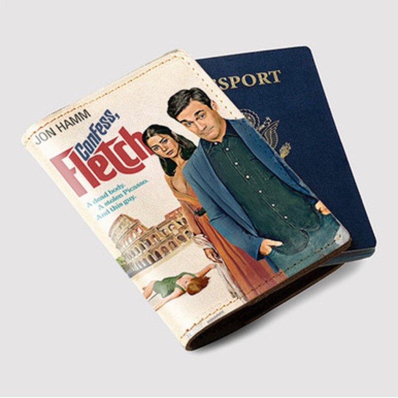 Pastele Confess Fletch Custom Passport Wallet Case With Credit Card Holder Awesome Personalized PU Leather Travel Trip Vacation Baggage Cover