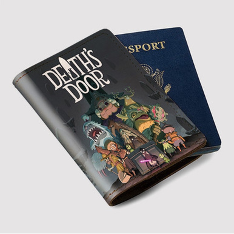 Pastele Death s Door Custom Passport Wallet Case With Credit Card Holder Awesome Personalized PU Leather Travel Trip Vacation Baggage Cover