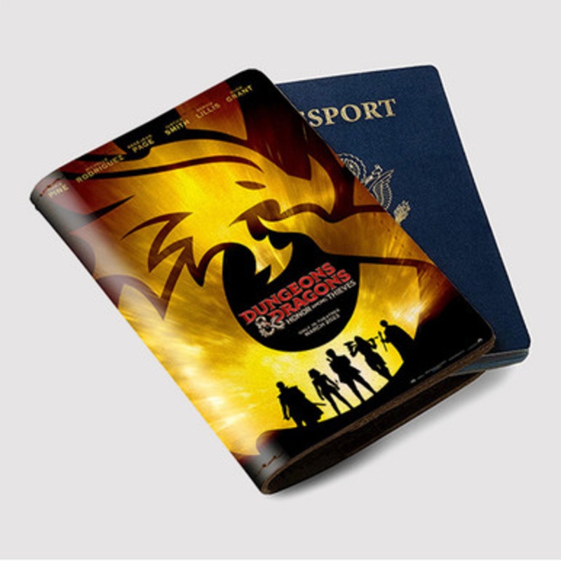 Pastele Dungeons Dragons Honor Among Thieves Custom Passport Wallet Case With Credit Card Holder Awesome Personalized PU Leather Travel Trip Vacation Baggage Cover