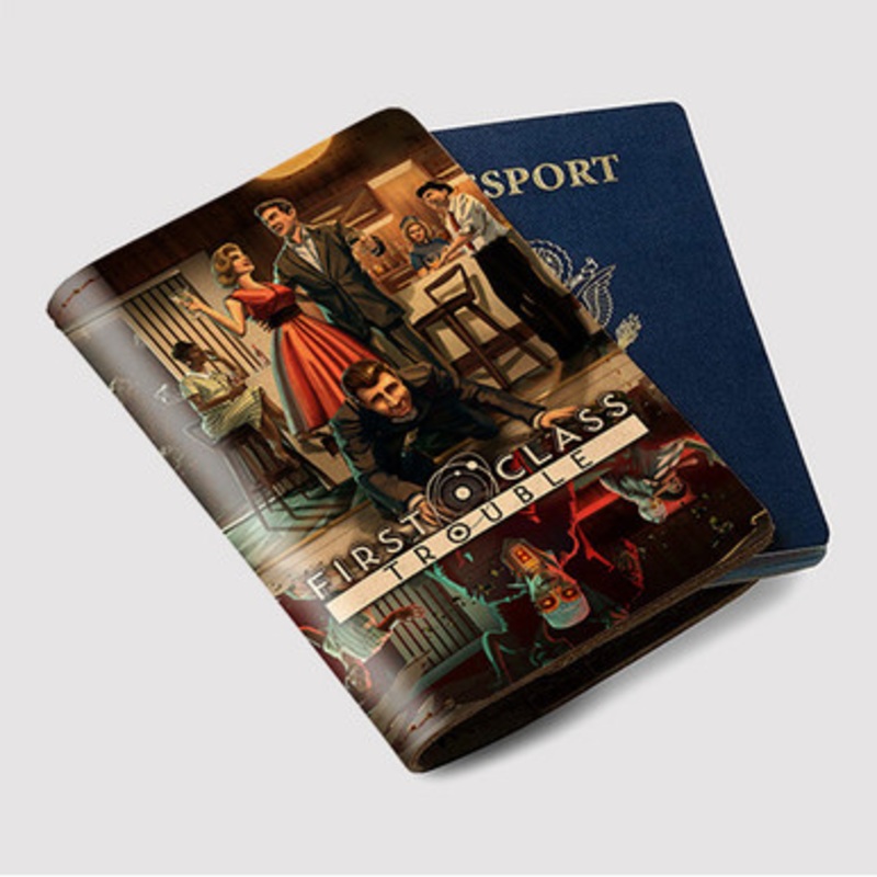 Pastele First Class Trouble Custom Passport Wallet Case With Credit Card Holder Awesome Personalized PU Leather Travel Trip Vacation Baggage Cover