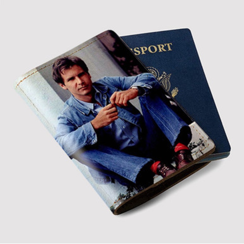Pastele Harrison Ford 1981 Custom Passport Wallet Case With Credit Card Holder Awesome Personalized PU Leather Travel Trip Vacation Baggage Cover