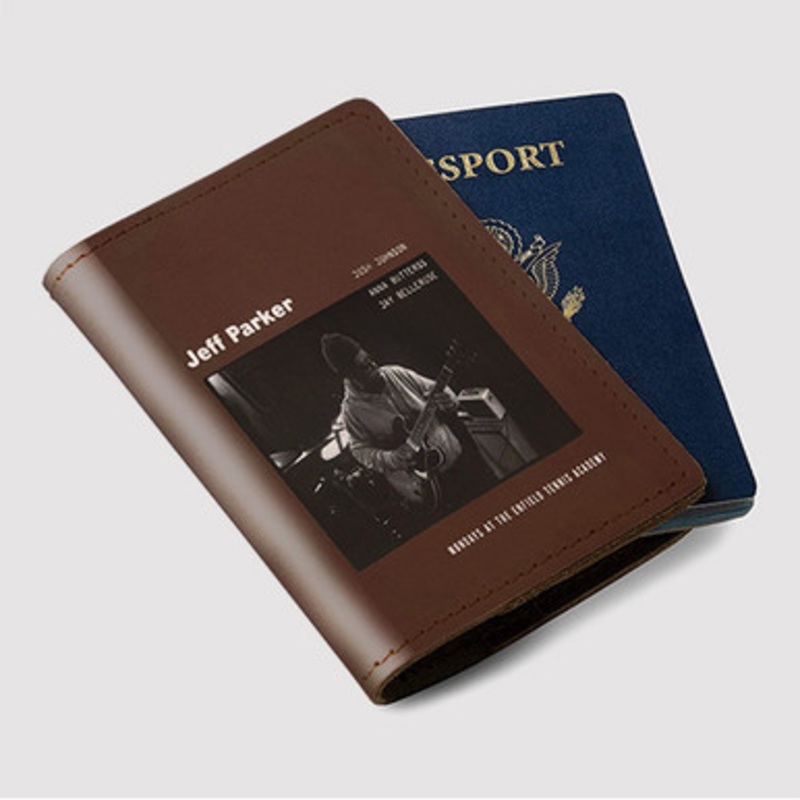 Pastele Jeff Parker Mondays at The Enfield Tennis Academy Custom Passport Wallet Case With Credit Card Holder Awesome Personalized PU Leather Travel Trip Vacation Baggage Cover