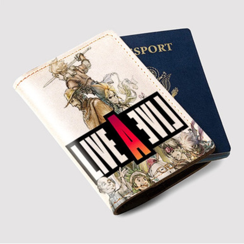 Pastele Live A Live Custom Passport Wallet Case With Credit Card Holder Awesome Personalized PU Leather Travel Trip Vacation Baggage Cover