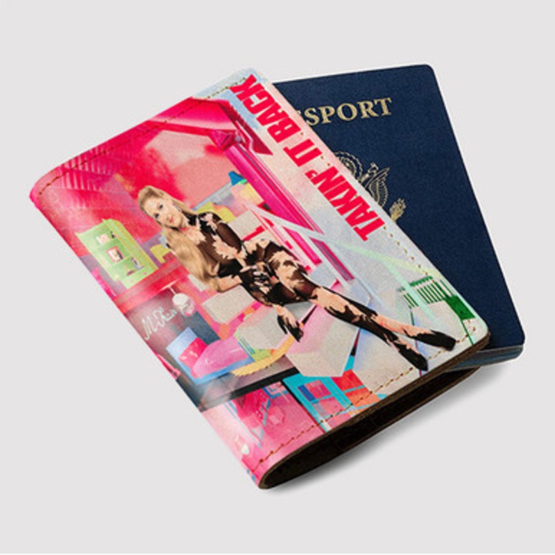 Pastele Meghan Trainor Takin It Back Custom Passport Wallet Case With Credit Card Holder Awesome Personalized PU Leather Travel Trip Vacation Baggage Cover