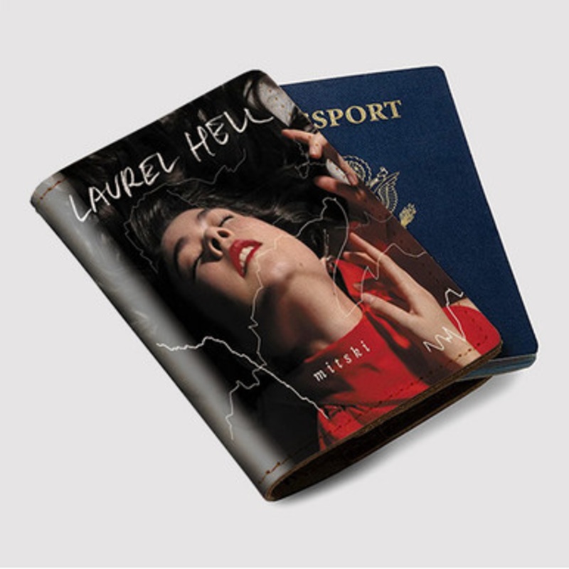 Pastele Mitski Laurel Hell Custom Passport Wallet Case With Credit Card Holder Awesome Personalized PU Leather Travel Trip Vacation Baggage Cover