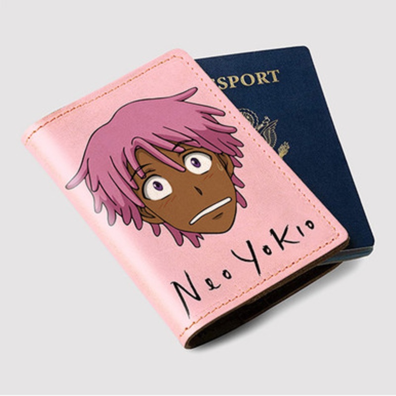 Pastele Neo Yokio Custom Passport Wallet Case With Credit Card Holder Awesome Personalized PU Leather Travel Trip Vacation Baggage Cover