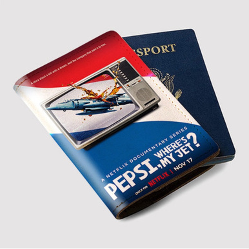 Pastele Pepsi Where s My Jet Custom Passport Wallet Case With Credit Card Holder Awesome Personalized PU Leather Travel Trip Vacation Baggage Cover
