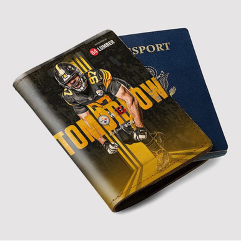 Pastele Pittsburgh Steelers NFL 2022 Custom Passport Wallet Case With Credit Card Holder Awesome Personalized PU Leather Travel Trip Vacation Baggage Cover