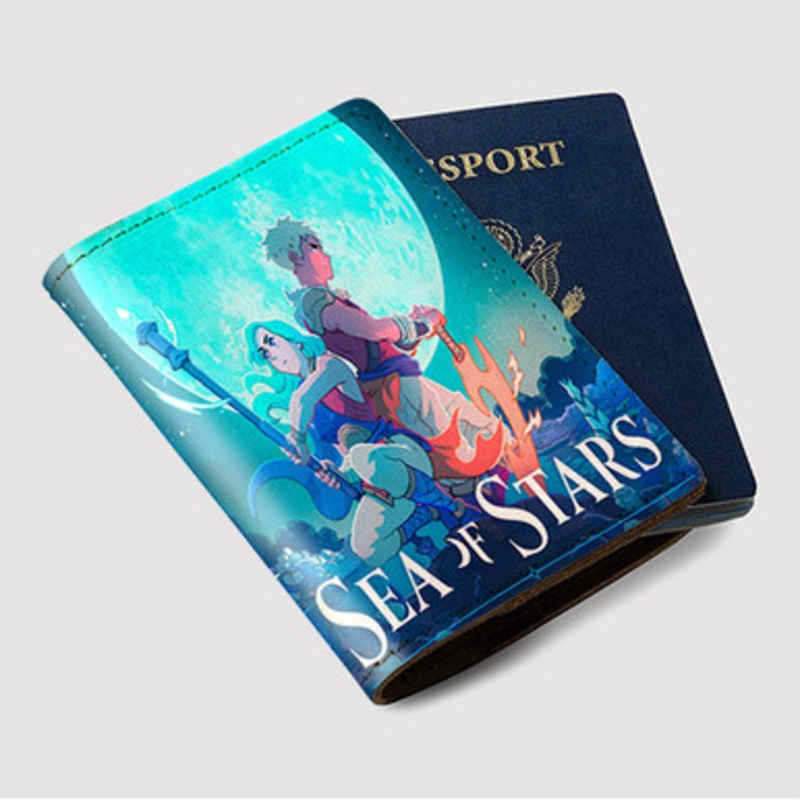 Pastele Sea of Stars Custom Passport Wallet Case With Credit Card Holder Awesome Personalized PU Leather Travel Trip Vacation Baggage Cover