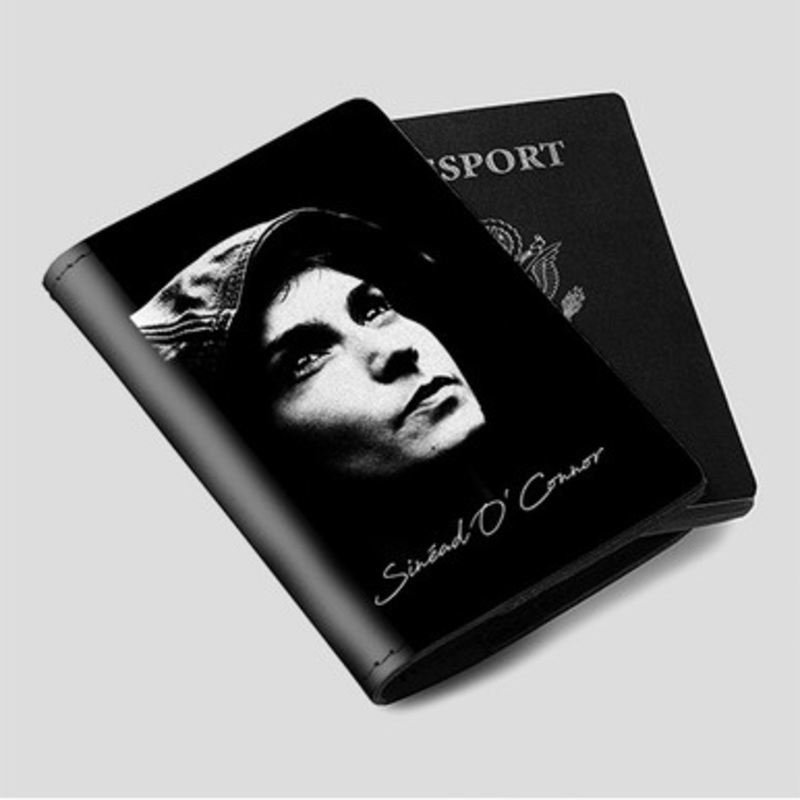 Pastele Sinead O Connor Poster Custom Passport Wallet Case With Credit Card Holder Awesome Personalized PU Leather Travel Trip Vacation Baggage Cover