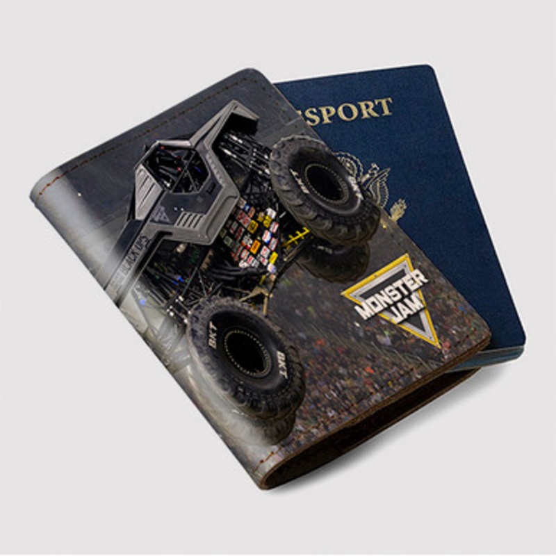 Pastele Soldier Fortune Black Ops Monster Truck Custom Passport Wallet Case With Credit Card Holder Awesome Personalized PU Leather Travel Trip Vacation Baggage Cover