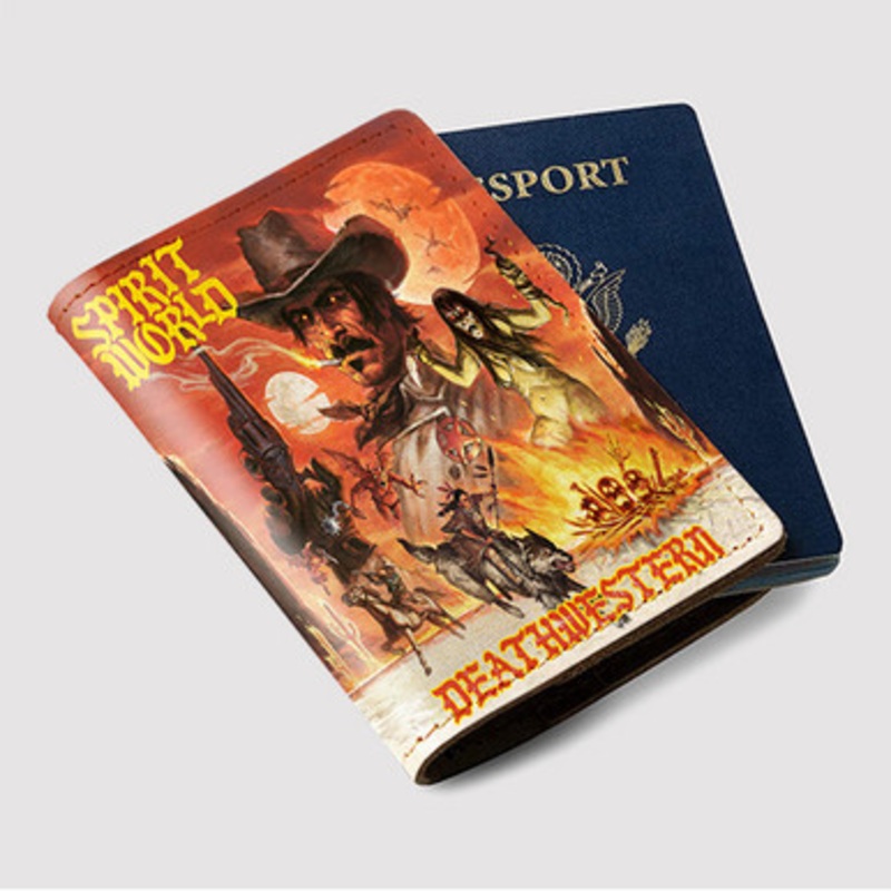 Pastele Spirit World Deathwestern jpeg Custom Passport Wallet Case With Credit Card Holder Awesome Personalized PU Leather Travel Trip Vacation Baggage Cover