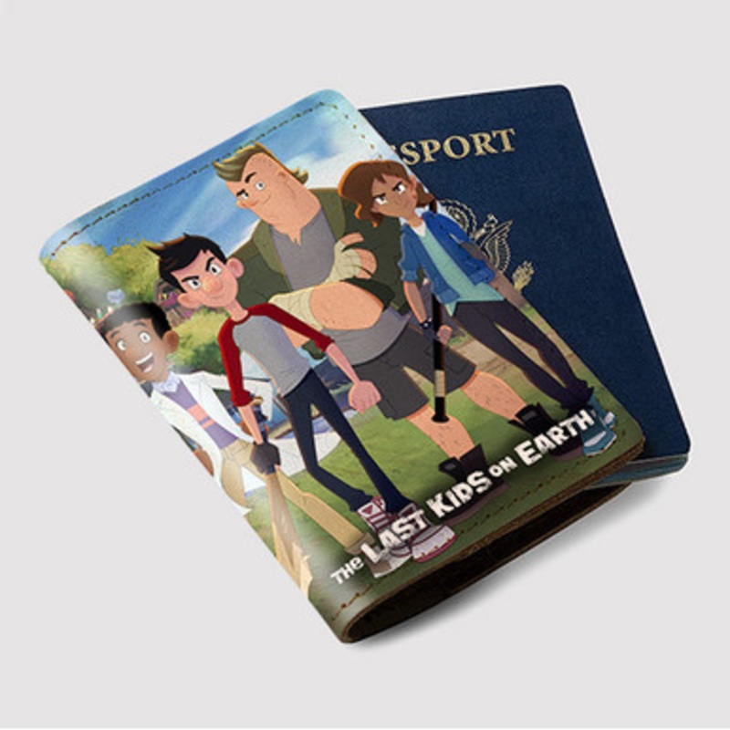 Pastele The Last Kids on Earth Custom Passport Wallet Case With Credit Card Holder Awesome Personalized PU Leather Travel Trip Vacation Baggage Cover