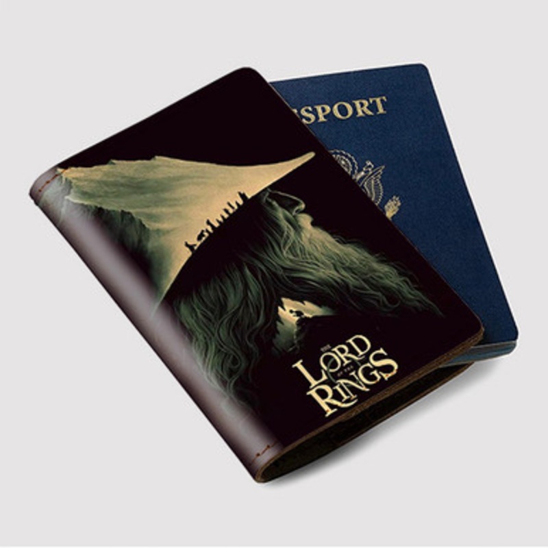 Pastele The Lord Of The Rings Custom Passport Wallet Case With Credit Card Holder Awesome Personalized PU Leather Travel Trip Vacation Baggage Cover