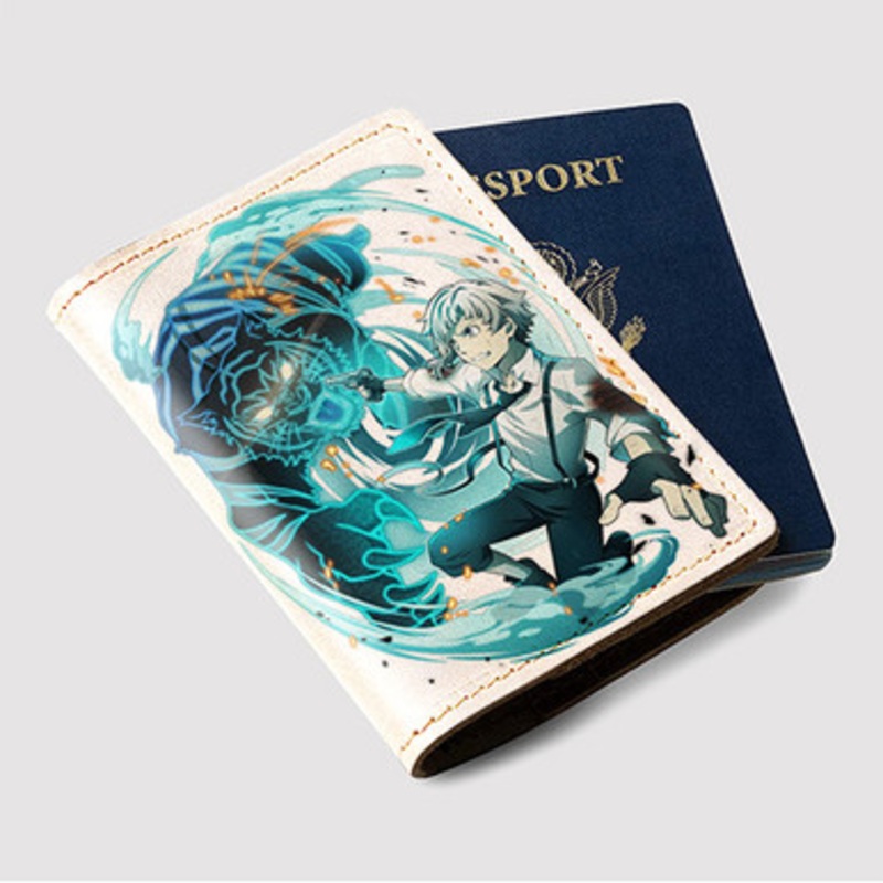 Pastele Atsushi Nakajima Bungou Stray Dogs Custom Passport Wallet Case With Credit Card Holder Awesome Personalized PU Leather Travel Trip Vacation Baggage Cover