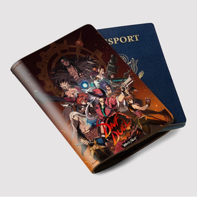 Pastele DNF Duel Custom Passport Wallet Case With Credit Card Holder Awesome Personalized PU Leather Travel Trip Vacation Baggage Cover
